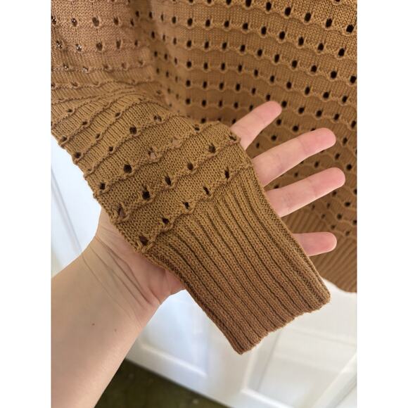 Joie Brown Collared Sweater Size XS Preppy Sheer Contemporary Neutral - Picture 7 of 7